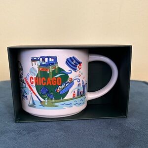 Starbucks Chicago Mug with Green and Blue Design